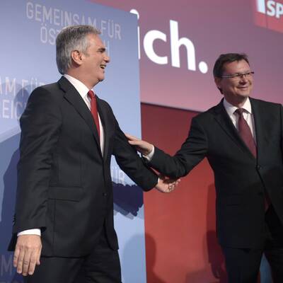 Reaktionen in der SPÖ-Parteizentrale 