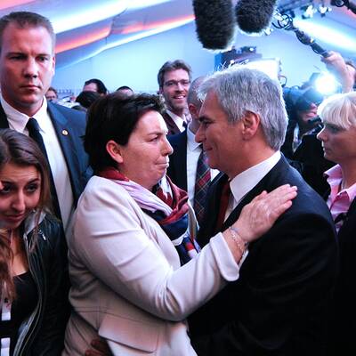 Reaktionen in der SPÖ-Parteizentrale 