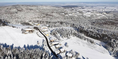 Dorf im Burgenland von Außenwelt abgeschnitten