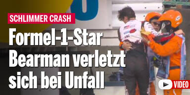 Formel-1-Star Bearman verletzt sich bei Unfall