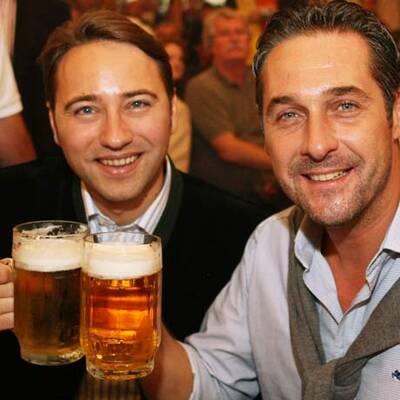 FPÖ-Wahlabschluss im Bierzelt