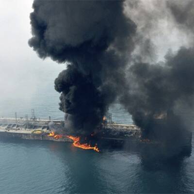 Tanker brennt vor Dubai