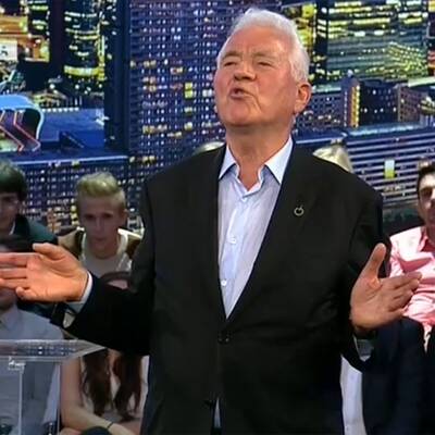 Frank Stronach in der Wahl Arena auf Puls 4