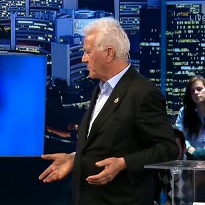 Frank Stronach in der Wahl Arena auf Puls 4