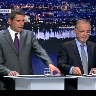 Frank Stronach in der Wahl Arena auf Puls 4