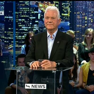 Frank Stronach in der Wahl Arena auf Puls 4