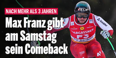 Nach 3 Jahren: Max Franz gibt am Samstag sein Comeback