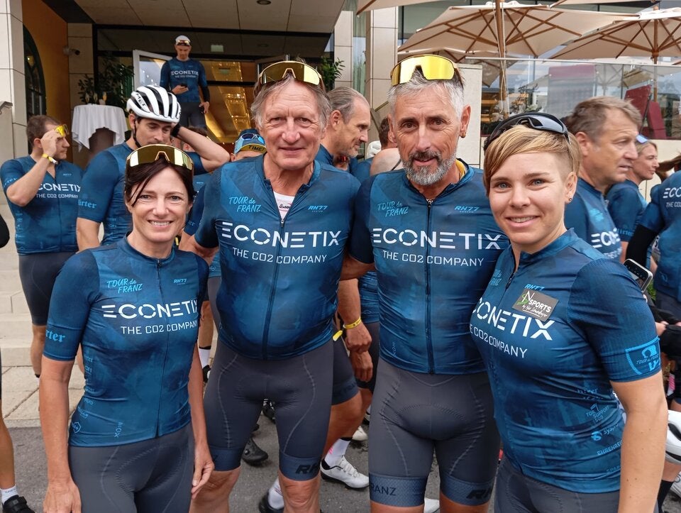 Karin Pucher, Franz Klammer, Ronny Hohenberger und Nici Schmidhofer