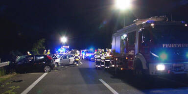 Drei Schwerverletzte bei Geisterfahrerunfall