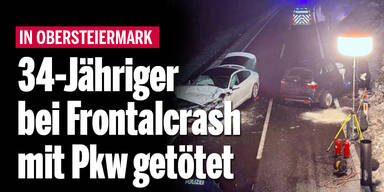 34-Jähriger bei Frontalcrash mit Pkw getötet