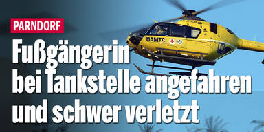 Fußgängerin bei Tankstelle angefahren und schwer verletzt