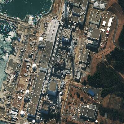 Satellitenbild: Explosion im AKW Fukushima am 14. März