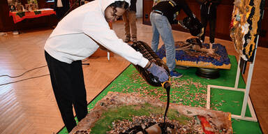 Klima-Rebellen zerstören Kunstwerk