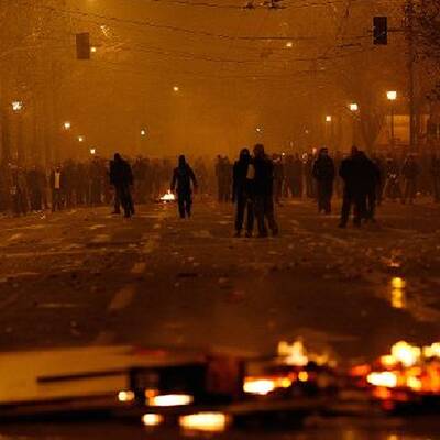 Straßenschlacht in Athen 