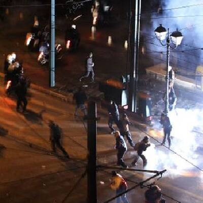 Straßenschlacht in Athen 