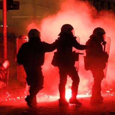 Straßenschlacht in Athen 