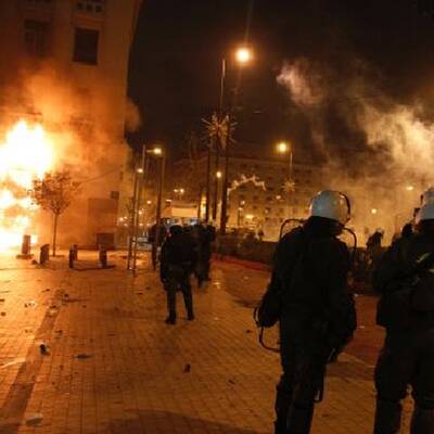 Straßenschlacht in Athen 