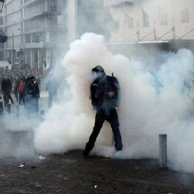 Straßenschlacht in Athen 