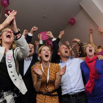 Stimmungsbilder aus den Parteizentralen 