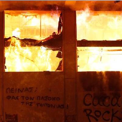 Straßenschlacht in Athen 