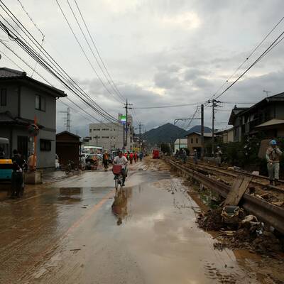 Gewaltiger Erdrutsch in Japan