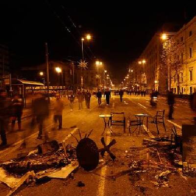 Straßenschlacht in Athen 