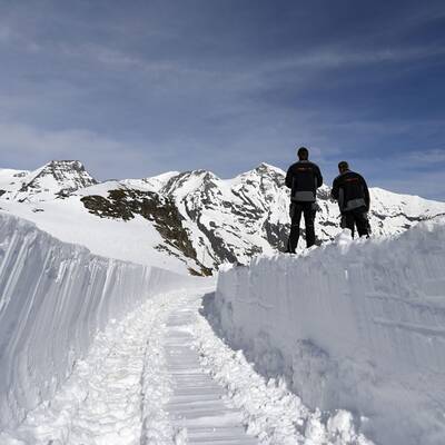 Schneeräumung auf der Großglockner-Hochalpenstraße 