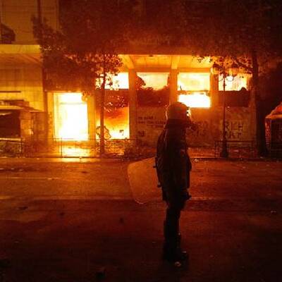 Straßenschlacht in Athen 