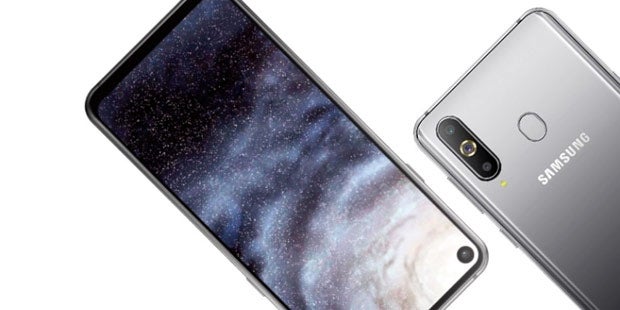 Beim Galaxy A8s sitzt die Kamera im Display