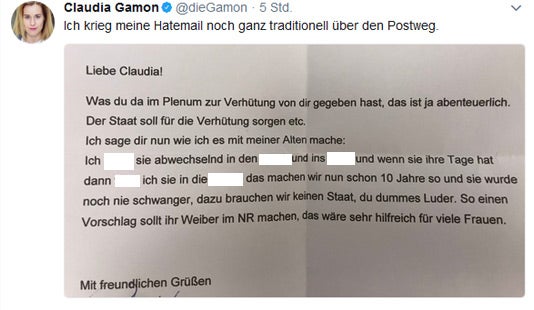 Neos-Politikerin erhielt schockierende Hass-Post