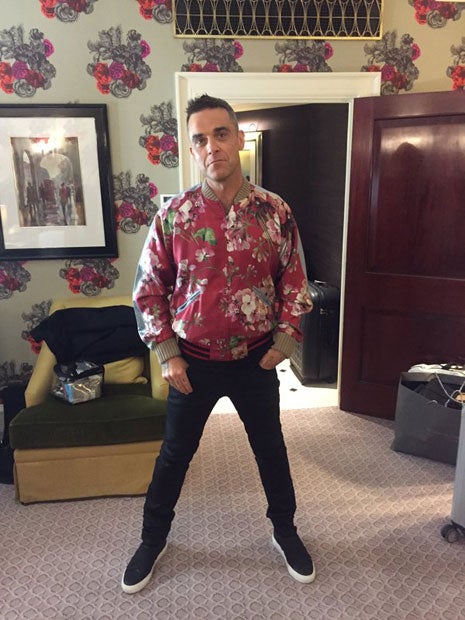 Robbie Williams als Tapete