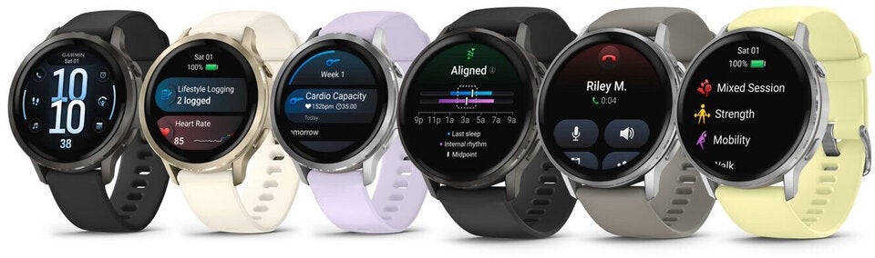 Garmin Venu 4 45mm Schwarz/Schiefergrau Silikon-Armband 