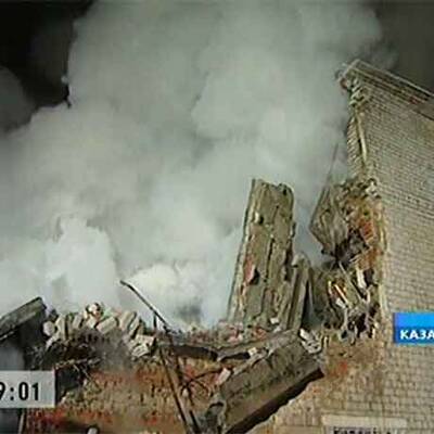 Gasexplosion in russischem Wohnhaus