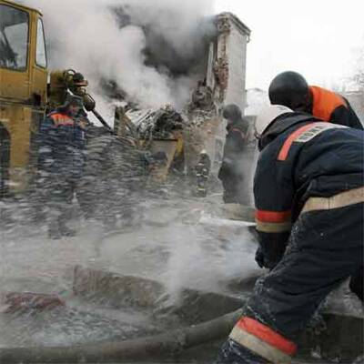 Gasexplosion in russischem Wohnhaus