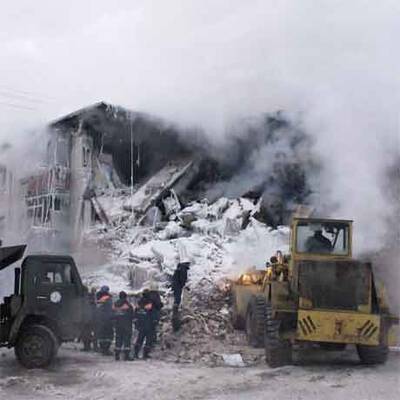 Gasexplosion in russischem Wohnhaus