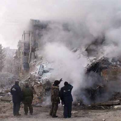 Gasexplosion in russischem Wohnhaus