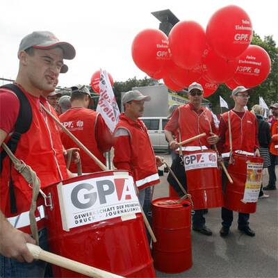 Gewerkschaftsdemo in Wien