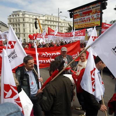 Gewerkschaftsdemo in Wien