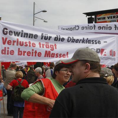 Gewerkschaftsdemo in Wien