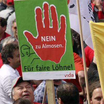 Gewerkschaftsdemo in Wien