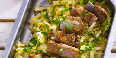 Gebratene Schweinerippen