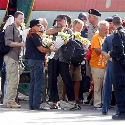 Ankunft der befreiten Touristen in Ägypten