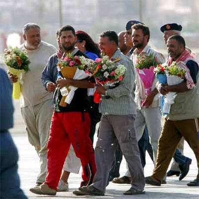 Ankunft der befreiten Touristen in Ägypten