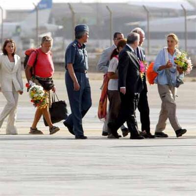 Ankunft der befreiten Touristen in Ägypten