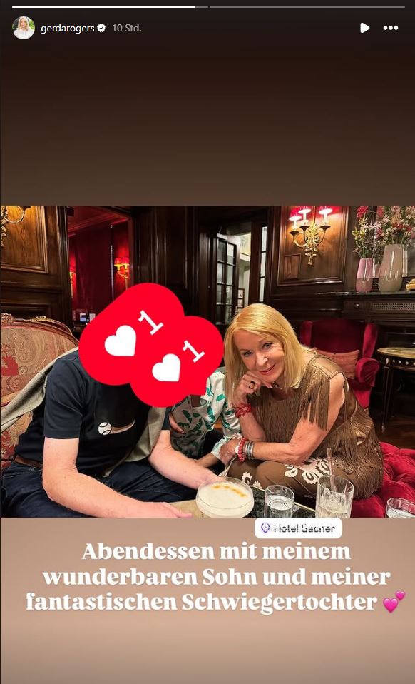 Gerda Rogers mit Sohn Ronald und Schwiegertochter Alexandra