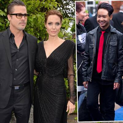 Angelina Jolie & Brad Pitt mit Sohn Maddox als Ehrengast