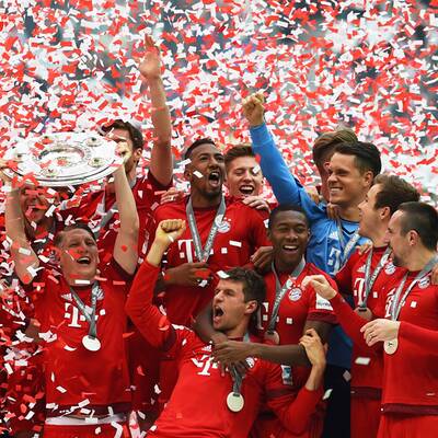 So feiern die Bayern den Titel