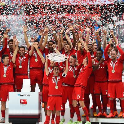 So feiern die Bayern den Titel