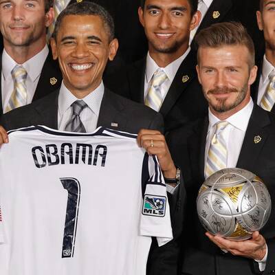 David Beckham zu Besuch bei Barack Obama