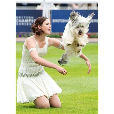 Elizabeth II ganz in blau